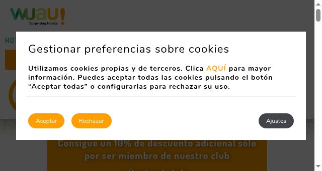 Screenshot of wuauhotelsandorra.com