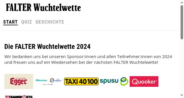 Screenshot of wuchtelwette.at