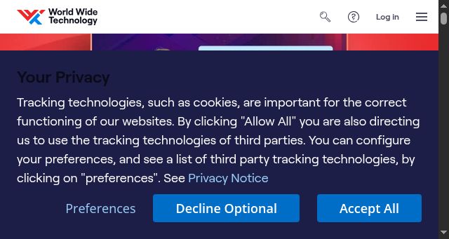 Screenshot of wwt.com