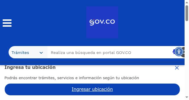 Screenshot of www.gov.co