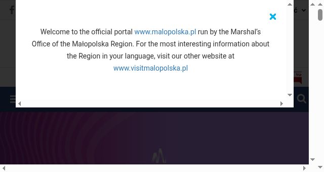 Screenshot of www.malopolska.pl