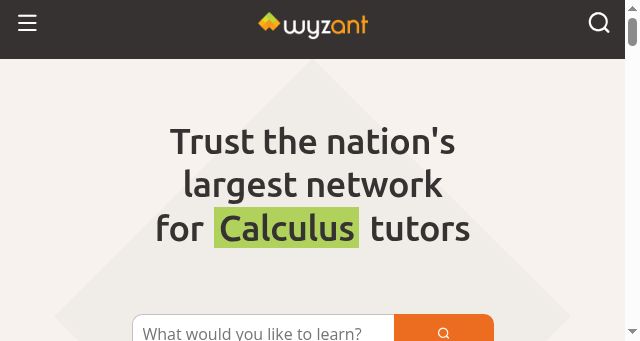 Screenshot of wyzant.com