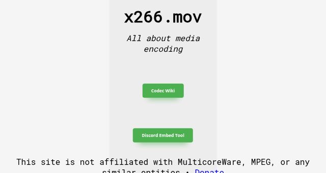 Screenshot of x266.mov
