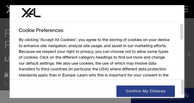 Screenshot of xal.com