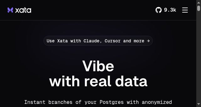 Screenshot of xata.io
