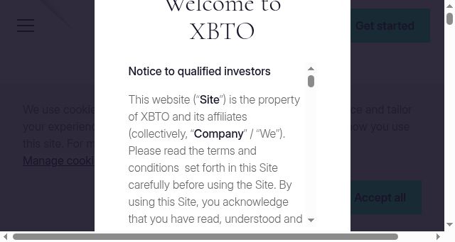 Screenshot of xbto.com