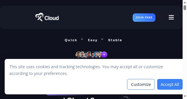 Screenshot of xcloud.host