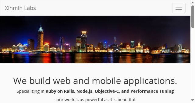 Screenshot of xinminlabs.com