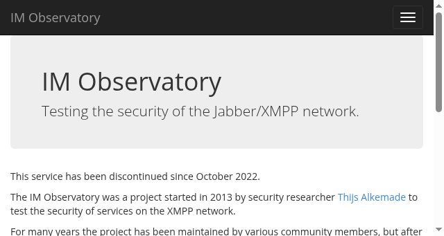 Screenshot of xmpp.net