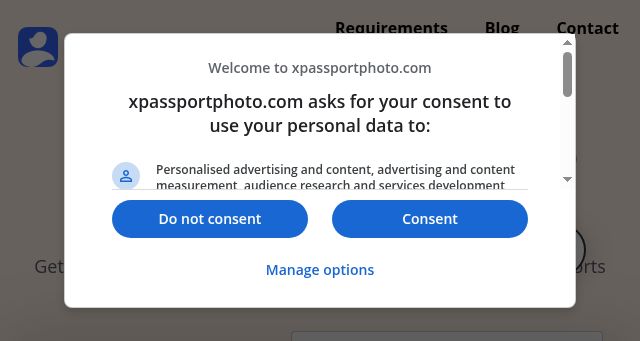 Screenshot of xpassportphoto.com