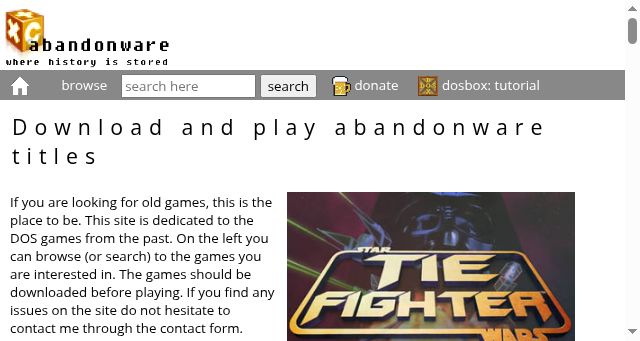 Screenshot of xtcabandonware.com