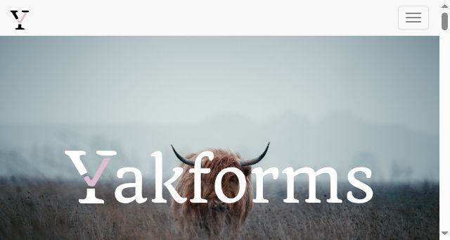 Screenshot of yakforms.org