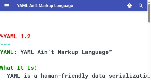 Screenshot of yaml.org