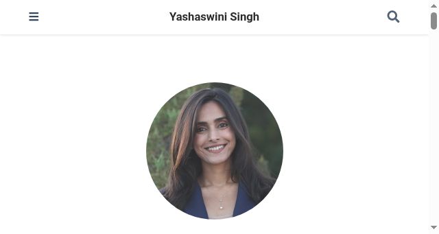 Screenshot of yashaswinisingh.com