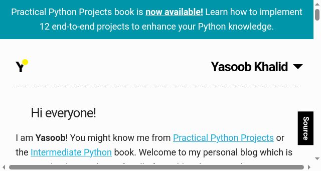 Screenshot of yasoob.me