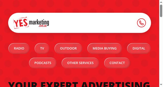 Screenshot of yesmarketing.com.au