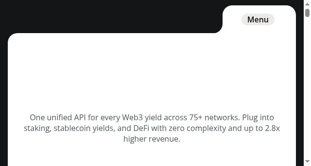 Screenshot of yield.xyz