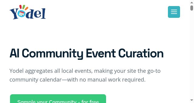 Screenshot of yodelevents.com