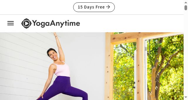 Screenshot of yogaanytime.com
