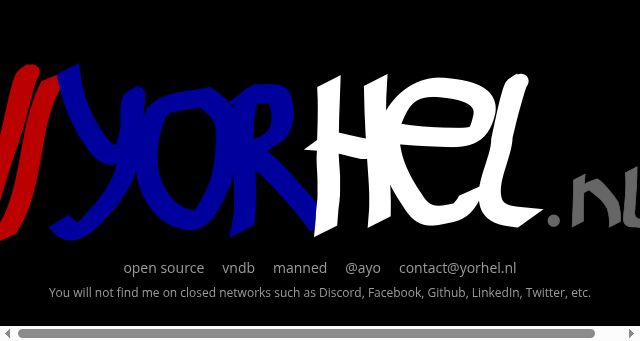 Screenshot of yorhel.nl