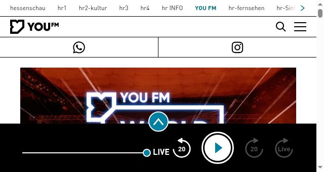Screenshot of you-fm.de