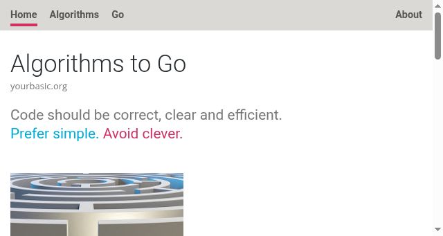 Screenshot of yourbasic.org
