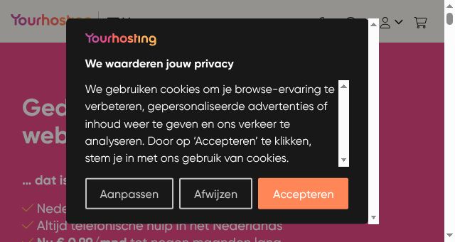 Screenshot of yourhosting.nl