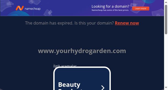 Screenshot of yourhydrogarden.com