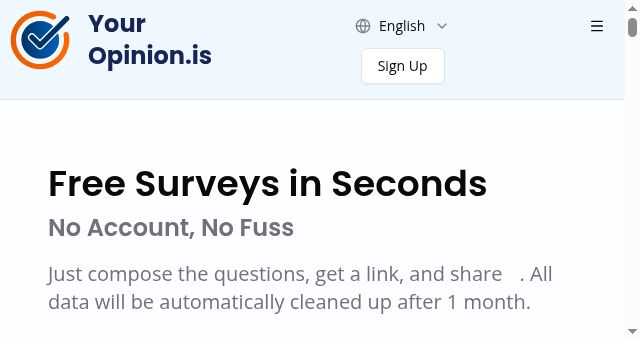 Screenshot of youropinion.is