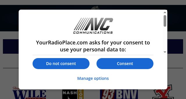 Screenshot of yourradioplace.com