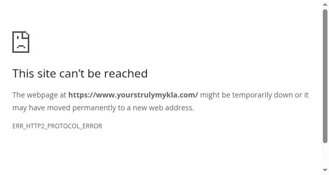 Screenshot of yourstrulymykla.com