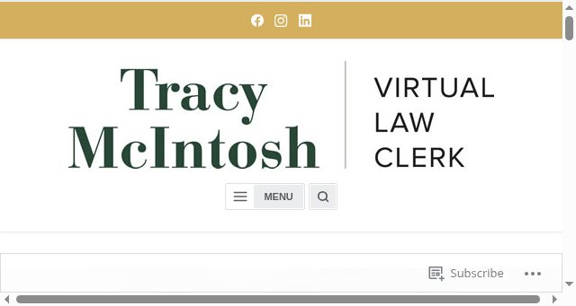 Screenshot of yourvirtuallawclerk.com