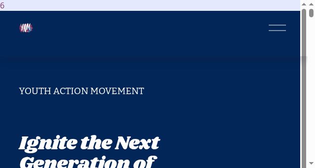 Screenshot of youthactionmovement.com