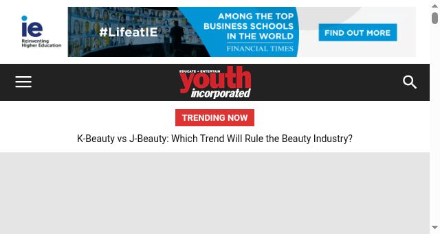 Screenshot of youthincmag.com