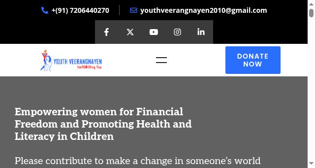 Screenshot of youthveerangnayen.org
