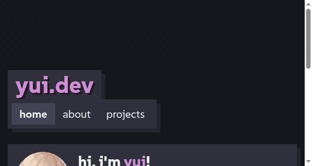 Screenshot of yui.dev