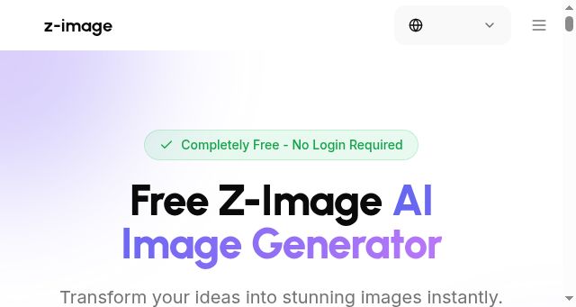 Screenshot of z-image.design
