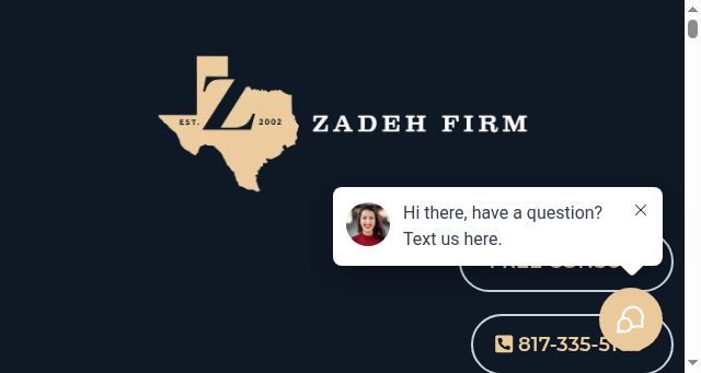 Screenshot of zadehfirm.com