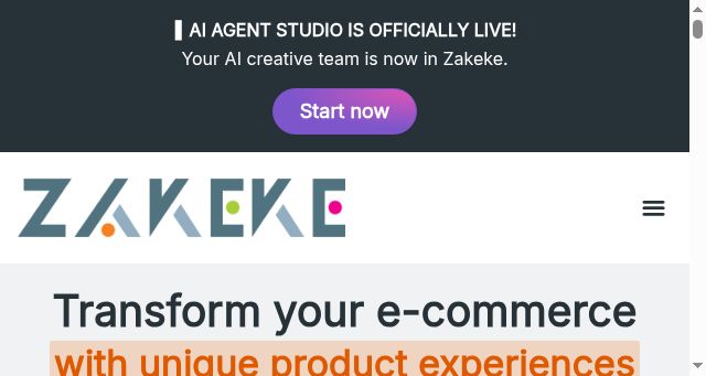 Screenshot of zakeke.com
