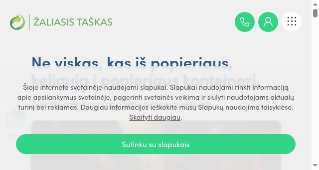 Screenshot of zaliasistaskas.lt