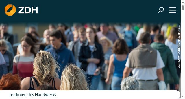 Screenshot of zdh.de