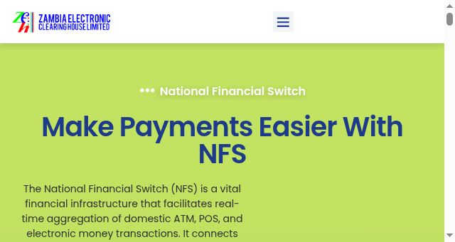 Screenshot of zechl.co.zm