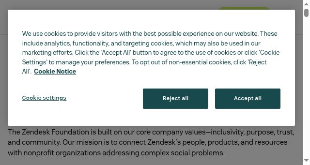 Screenshot of zendesk.org
