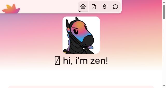 Screenshot of zenfyr.dev