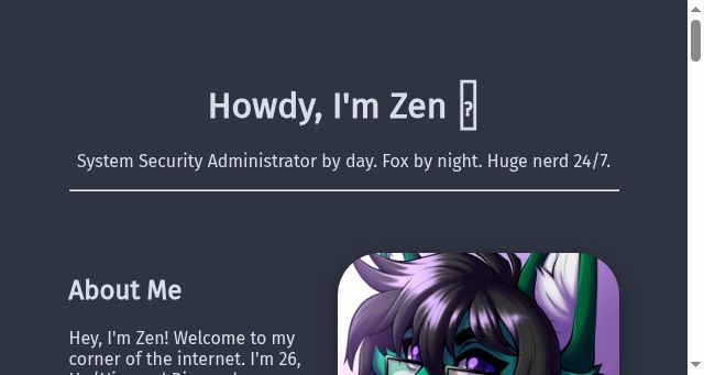 Screenshot of zenthefox.online