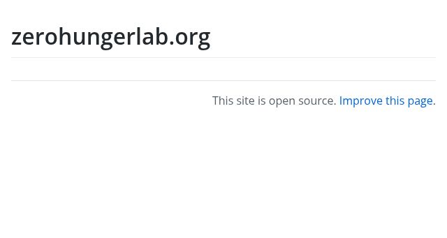 Screenshot of zerohungerlab.org