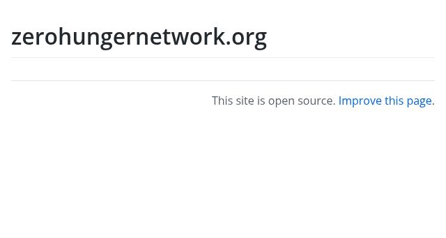 Screenshot of zerohungernetwork.org