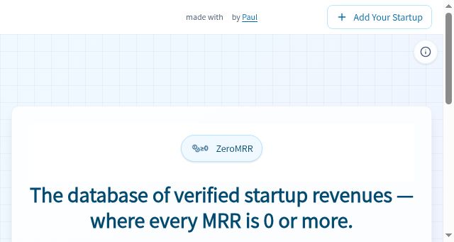 Screenshot of zeromrr.app