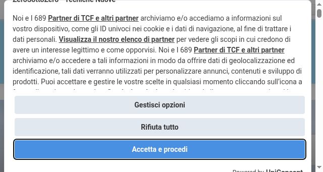 Screenshot of zerosottozero.it