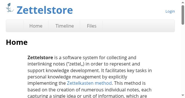 Screenshot of zettelstore.de